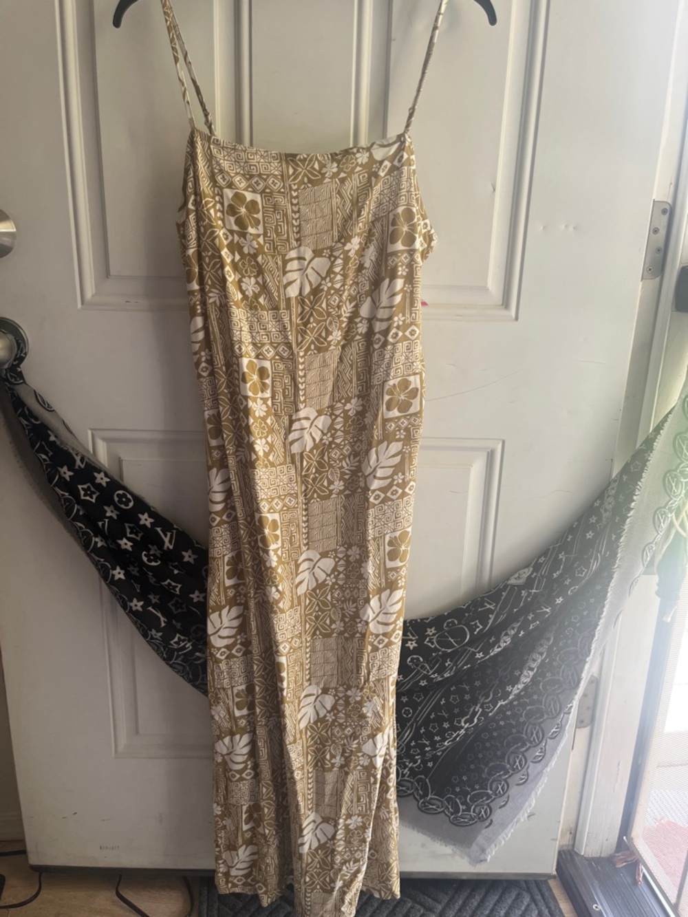 Billabong crisp batik tropic print casual midi every day dress